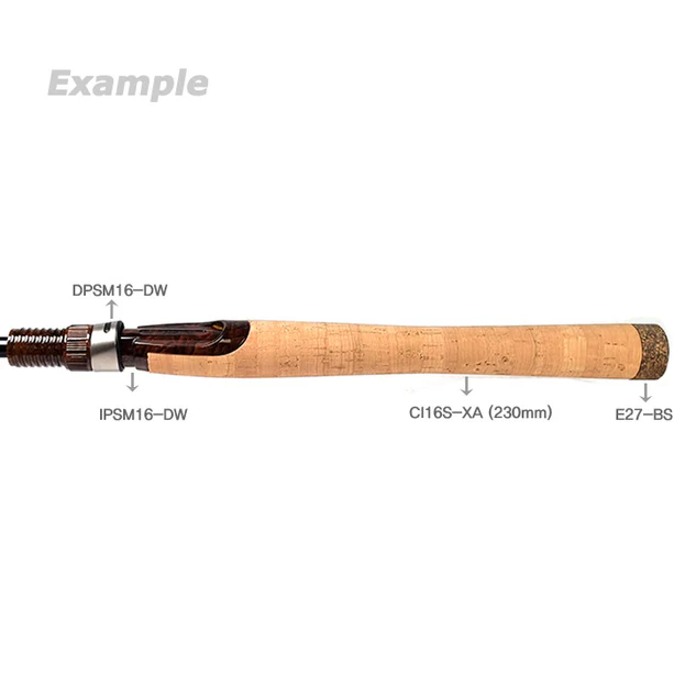 Fuji Spinning Reel Seats (IPSM16-DW) - Dark Wood - Image 4