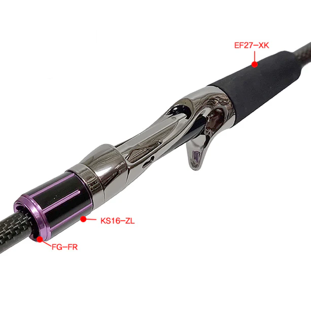 Bait Casting Reel Seats (RFBA16-GM) - PVD Plated High Gloss Gunmetal,Nut included - Image 5