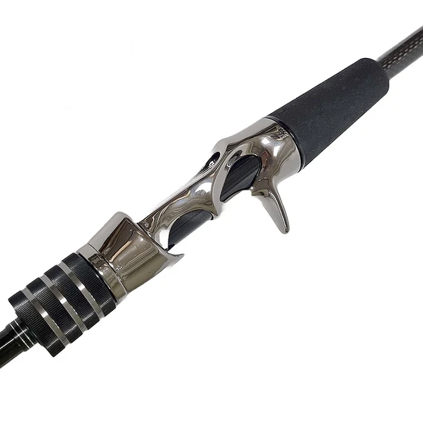 Bait Casting Reel Seats (RFBB16-GM) - PVD Plated High Gloss Gunmetal, Body only - Image 5